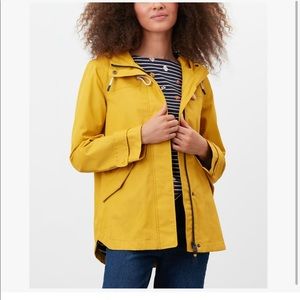 Joules Coast rain jacket, size 8 in Antique Gold